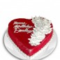 1 Kg Red Velvet Heart Shape Cake 